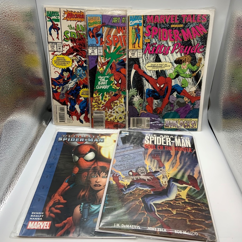 Vintage 90s Marvel Comics The Amazing Spiderman Comic Books - Set of 5!
